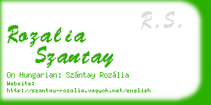 rozalia szantay business card