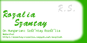 rozalia szantay business card